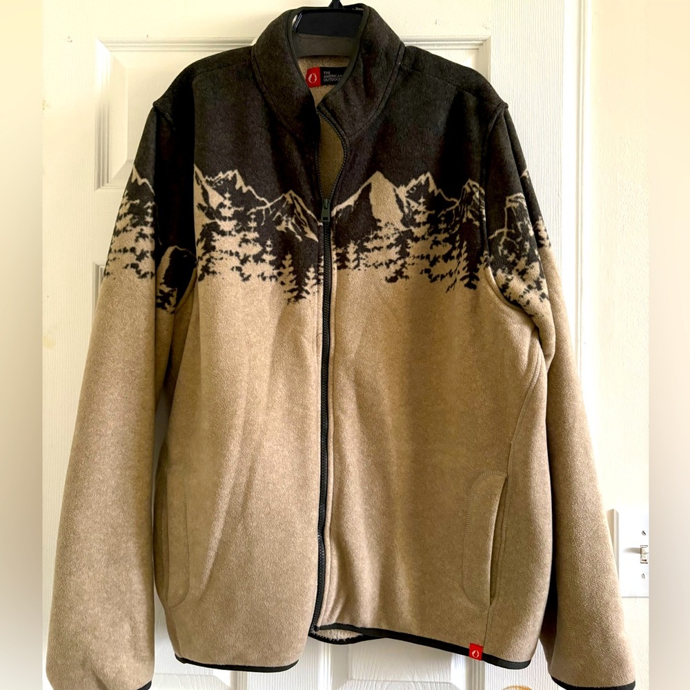 💚THE AMERICAN OUTDOORSMAN- Men's Full Zip Faux Fur Winter Jacket, 2XL